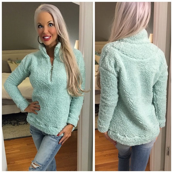 🛍LAST 1! Super SOFT!  Mint Pullover Fleece! - Picture 2 of 6